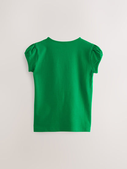 Dsiney Kidz - Green 2 Pack Puff Sleeve T-Shirts (3-16yrs) image 3