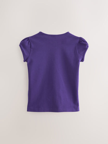 Dsiney Kidz - Purple 2 Pack Puff Sleeve T-Shirts (3-16yrs) image 3