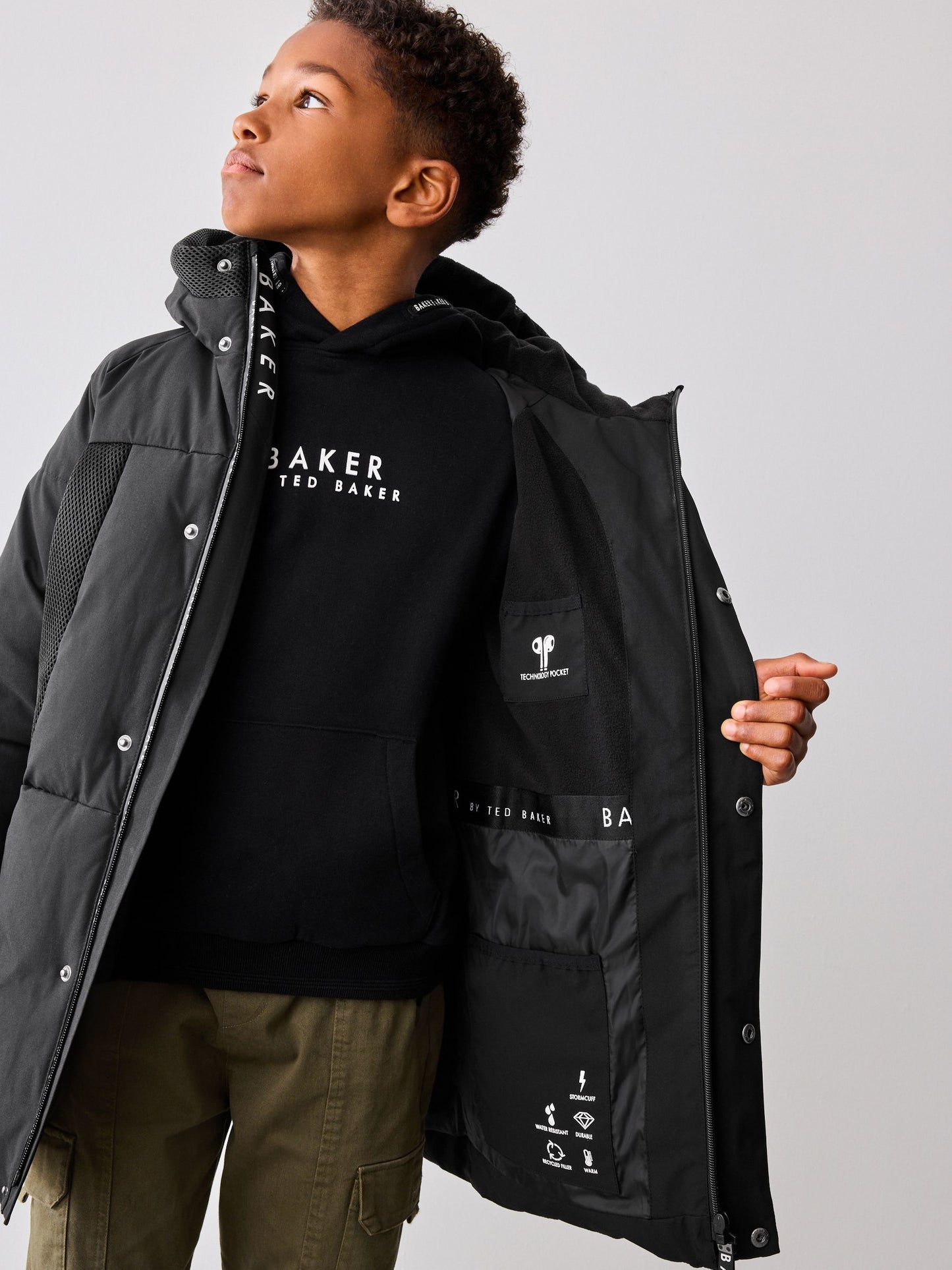Baker by Ted Baker Shower Resistant Parka Coat image 5