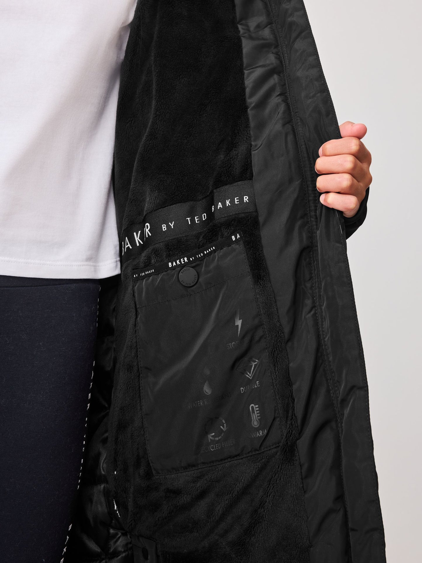 Baker by Ted Baker Shower Resistant Long Padded Coat image 10