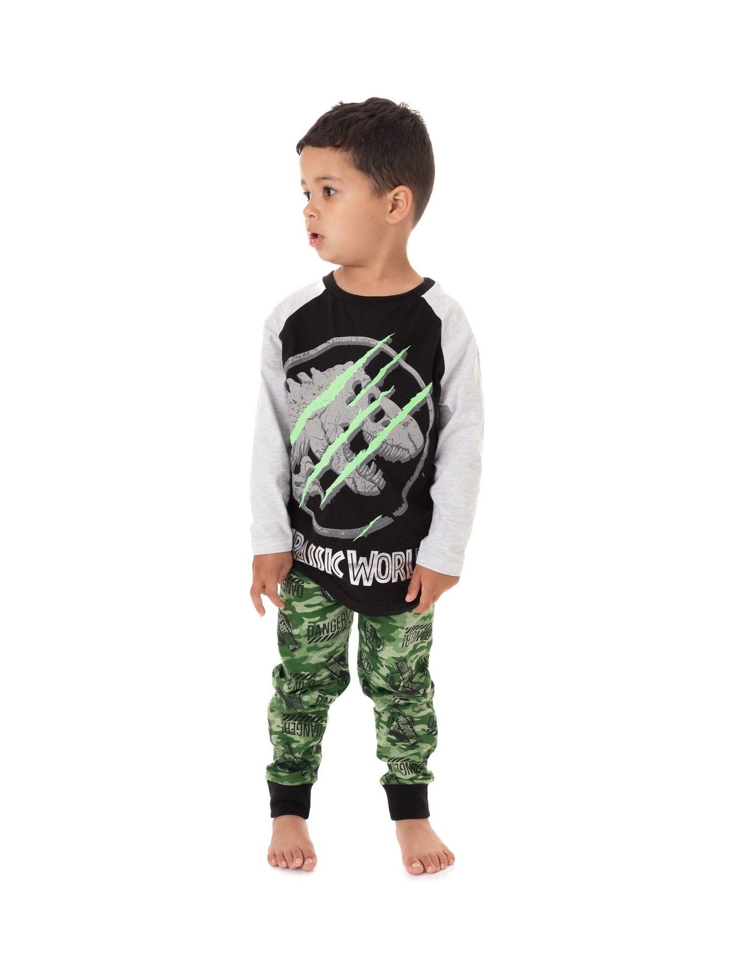 Dsiney Kidz - Vanilla Underground Black Jurassic World Long Leg Pyjamas image 2