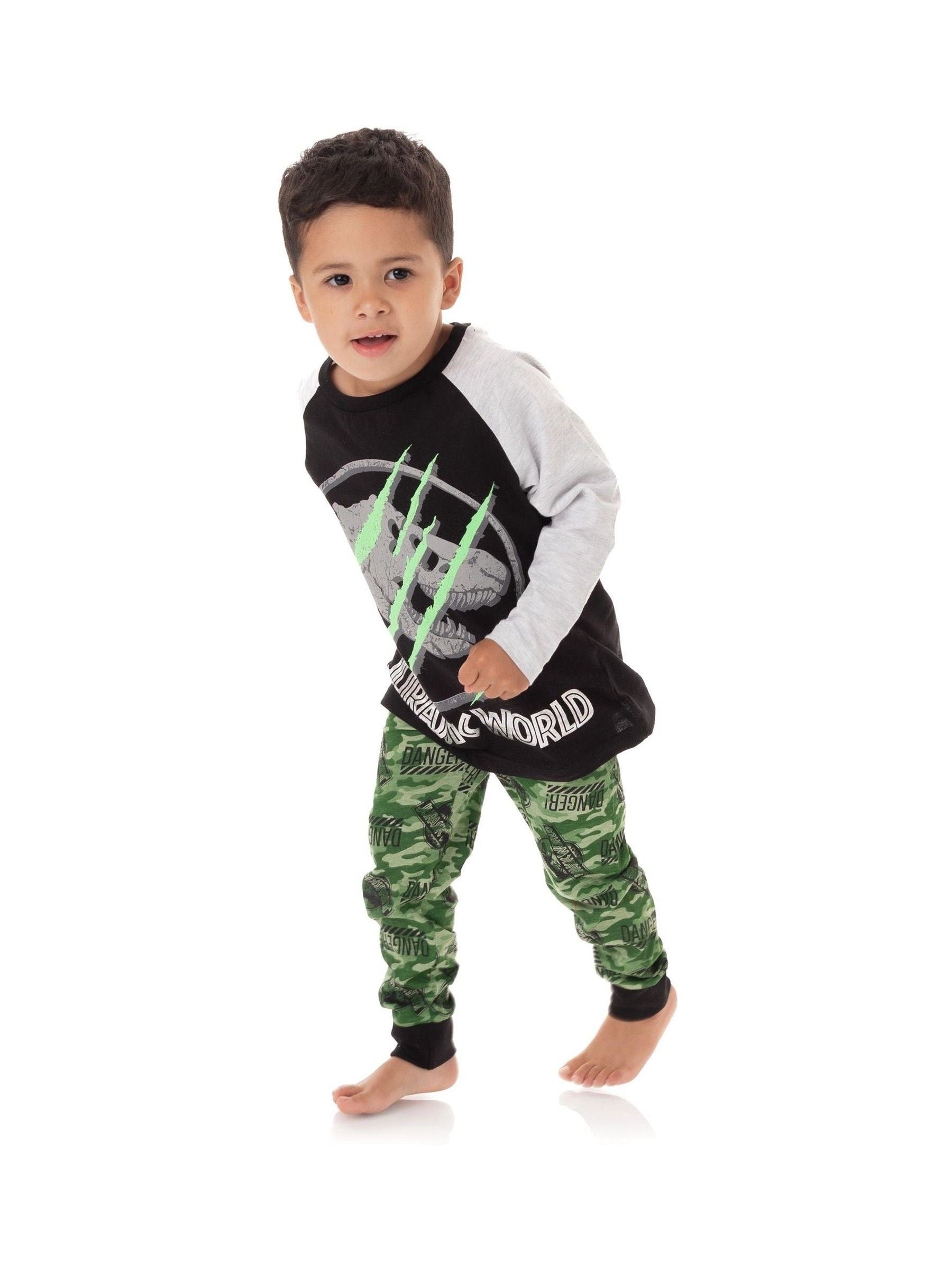 Dsiney Kidz - Vanilla Underground Black Jurassic World Long Leg Pyjamas image 3