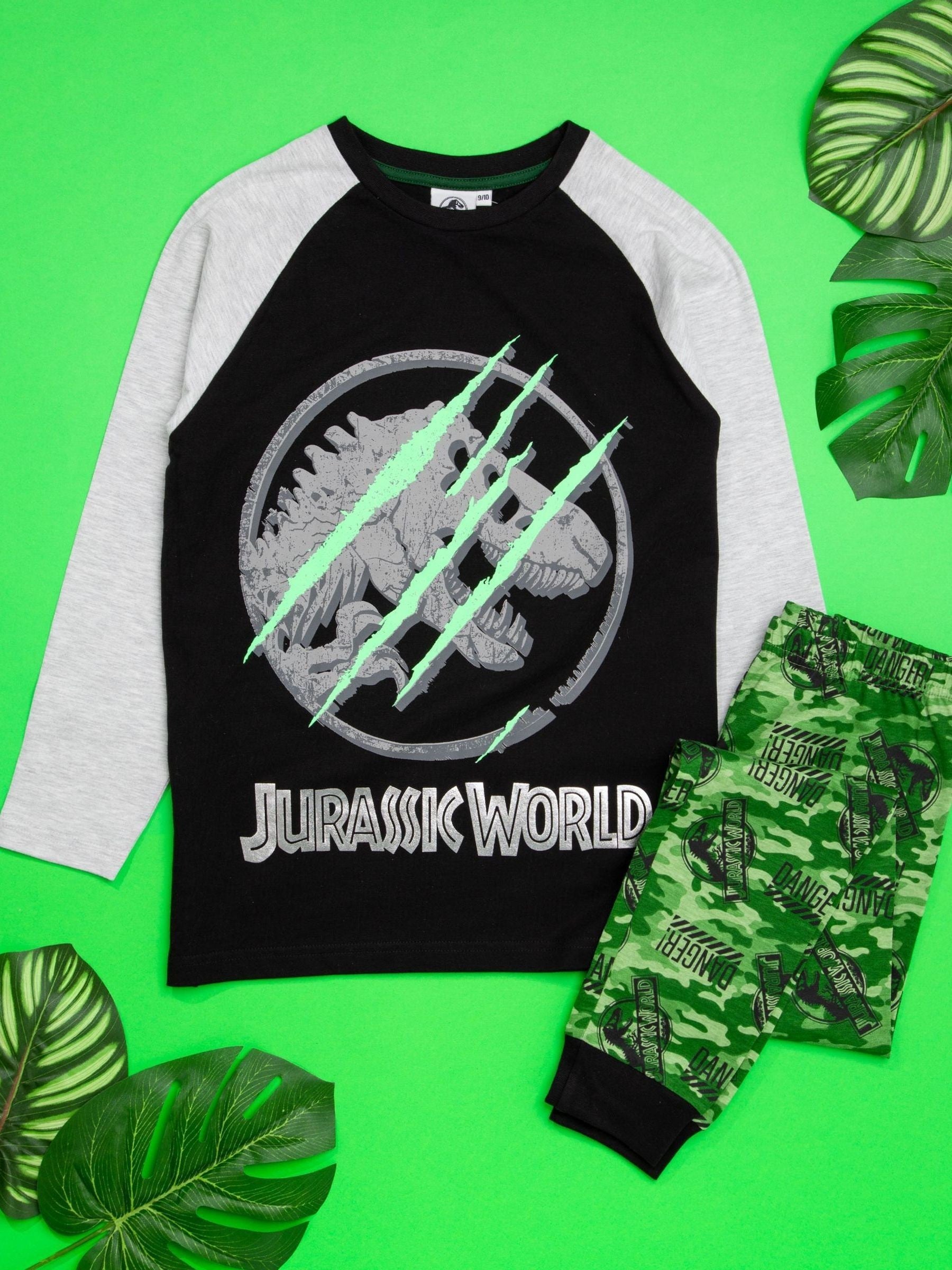 Dsiney Kidz - Vanilla Underground Black Jurassic World Long Leg Pyjamas image 4