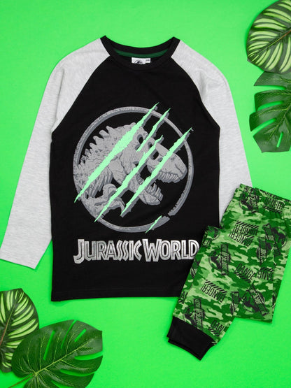 Dsiney Kidz - Vanilla Underground Black Jurassic World Long Leg Pyjamas image 4