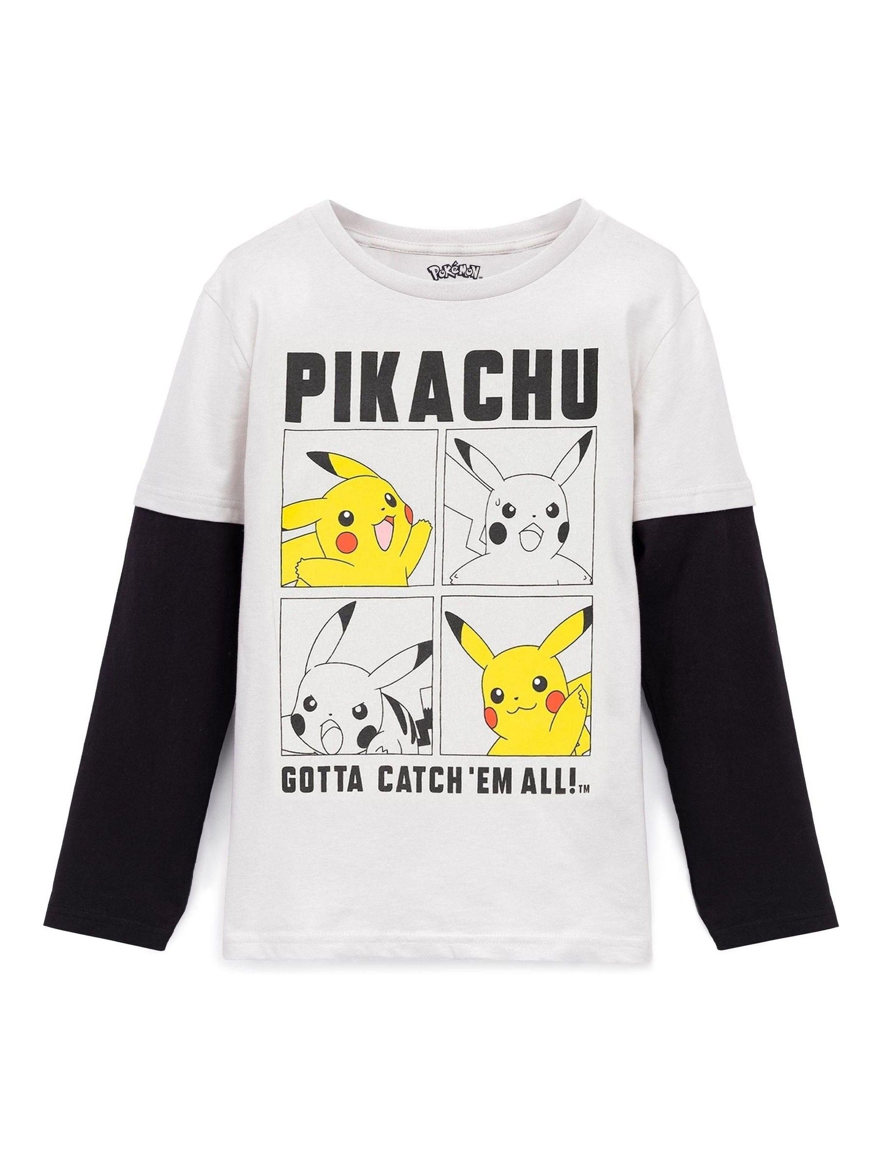 Dsiney Kidz - Vanilla Underground Grey Pokemon 100% Cotton Long-Sleeved Character T-Shirt image 1
