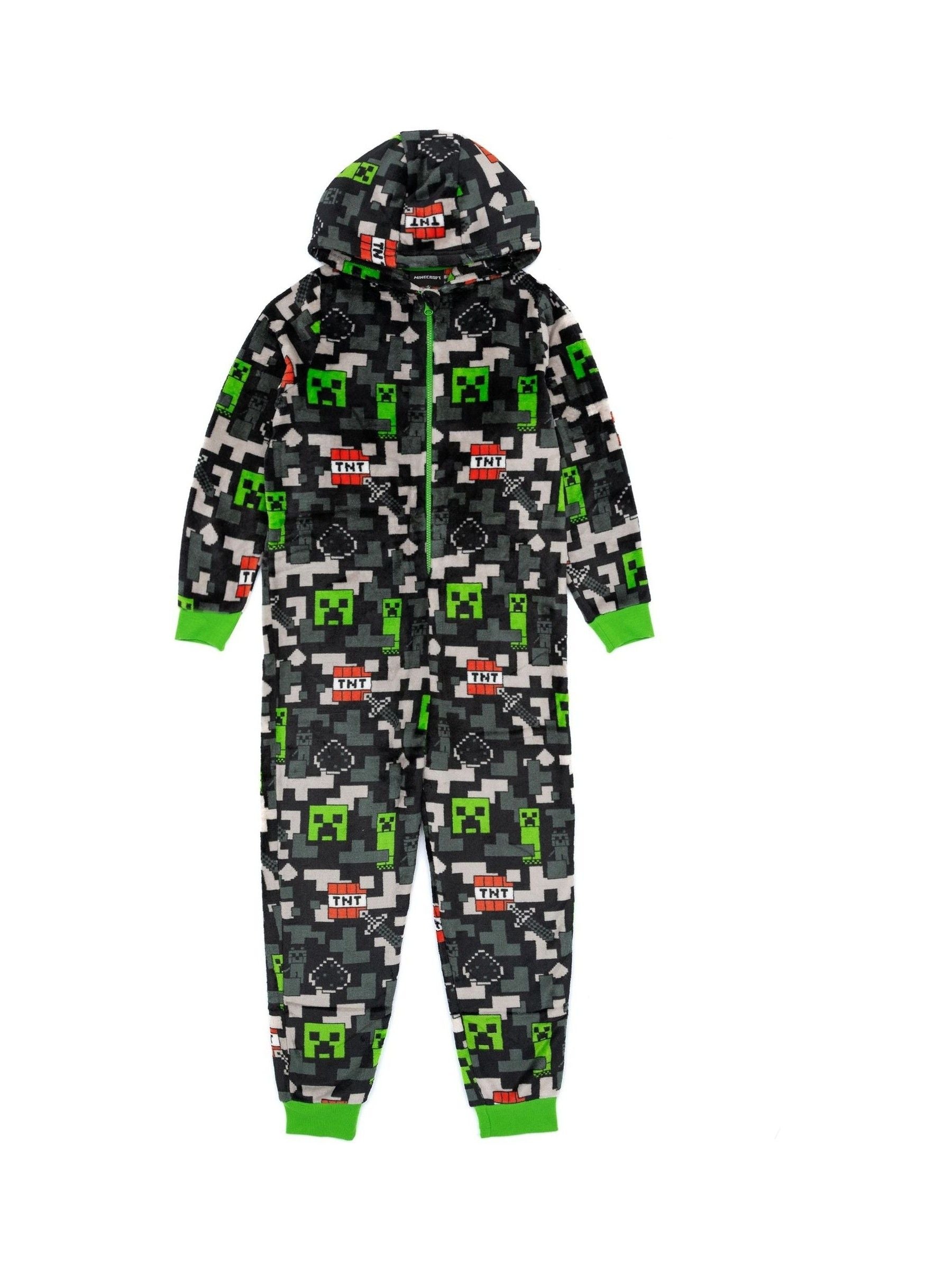Dsiney Kidz - Vanilla Underground Black Minecraft Fleece All-In-One image 1