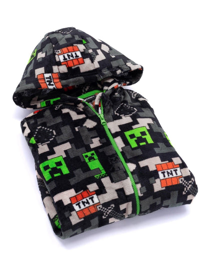 Dsiney Kidz - Vanilla Underground Black Minecraft Fleece All-In-One image 2