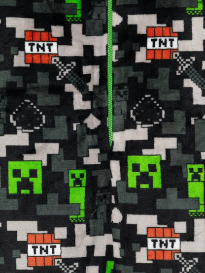 Dsiney Kidz - Vanilla Underground Black Minecraft Fleece All-In-One image 3