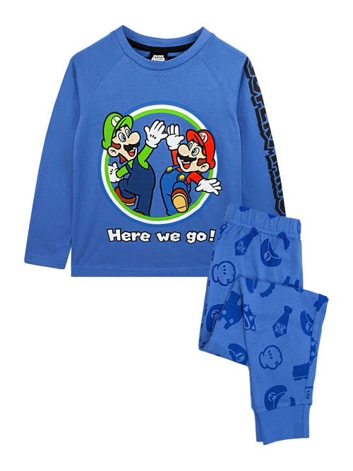 Vanilla Underground Blue Super Mario Long Leg Pyjamas image 1