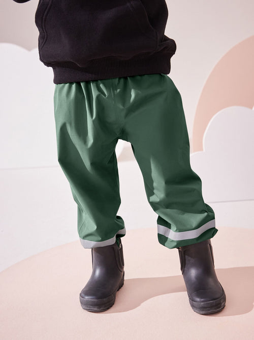 Khaki Green Waterproof Trousers (9mths-10yrs) image 1