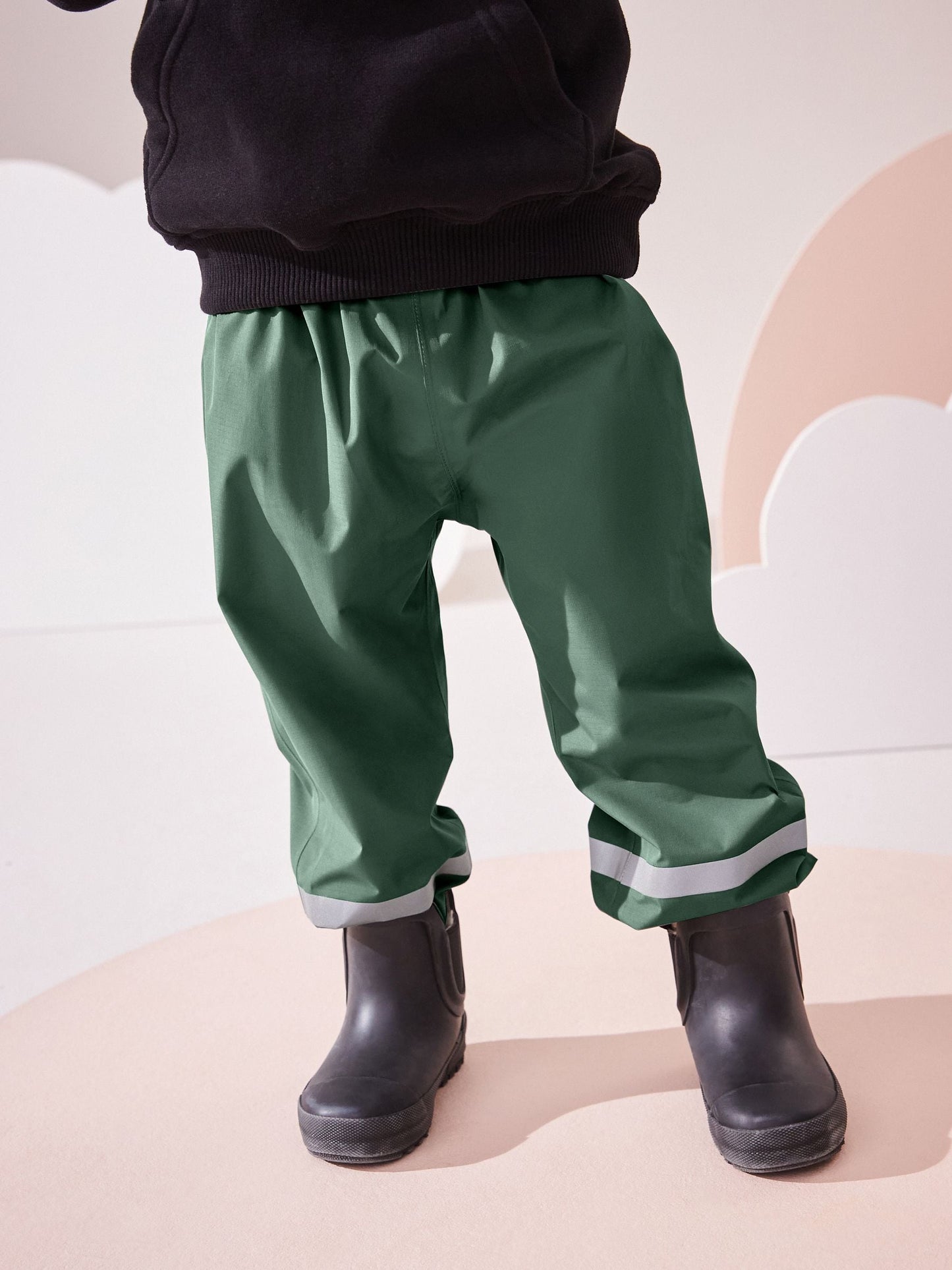 Khaki Green Waterproof Trousers (9mths-10yrs) image 1