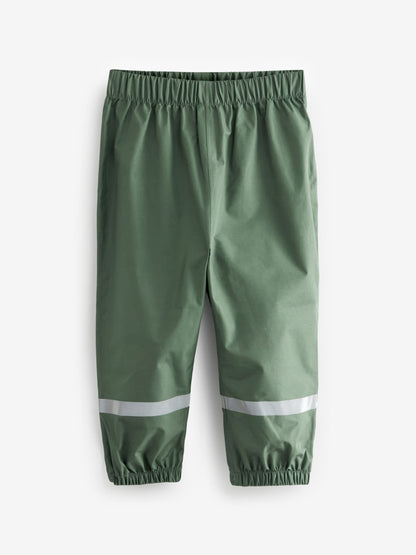Khaki Green Waterproof Trousers (9mths-10yrs) image 4