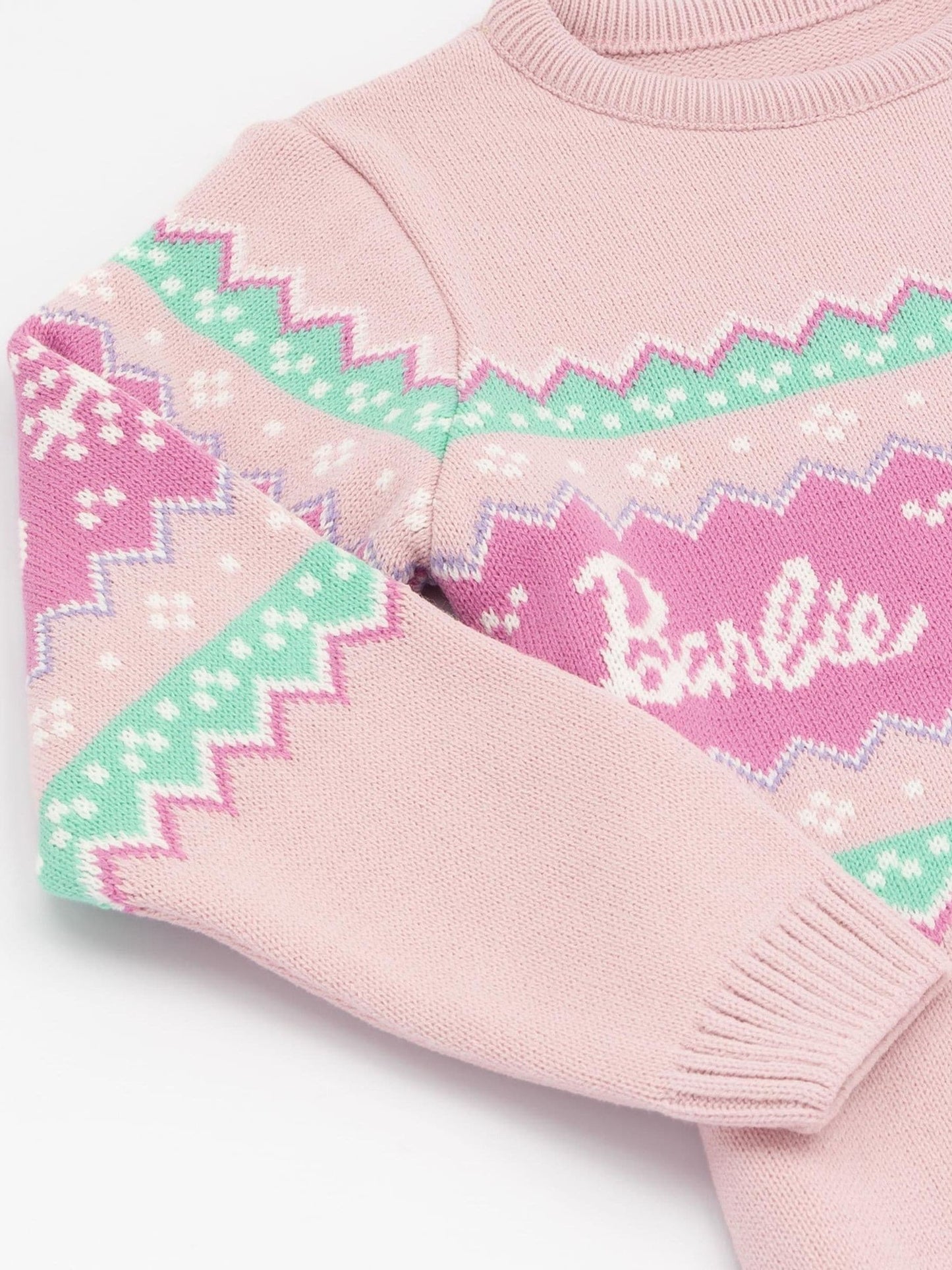 Dsiney Kidz - Vanilla Underground Pink Barbie Kids Christmas Jumper image 4