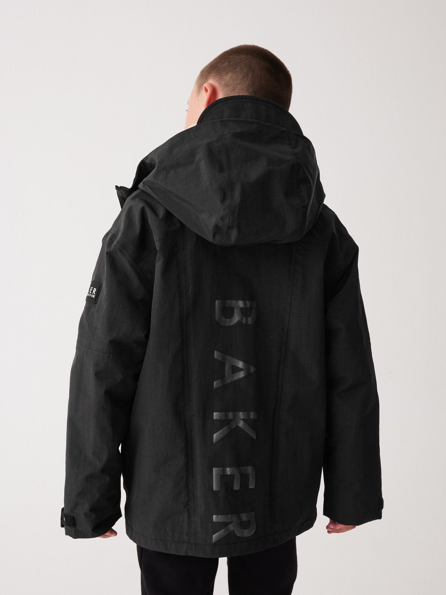 Baker by Ted Baker Black Waterproof Lightweight Rain Jacket image 2