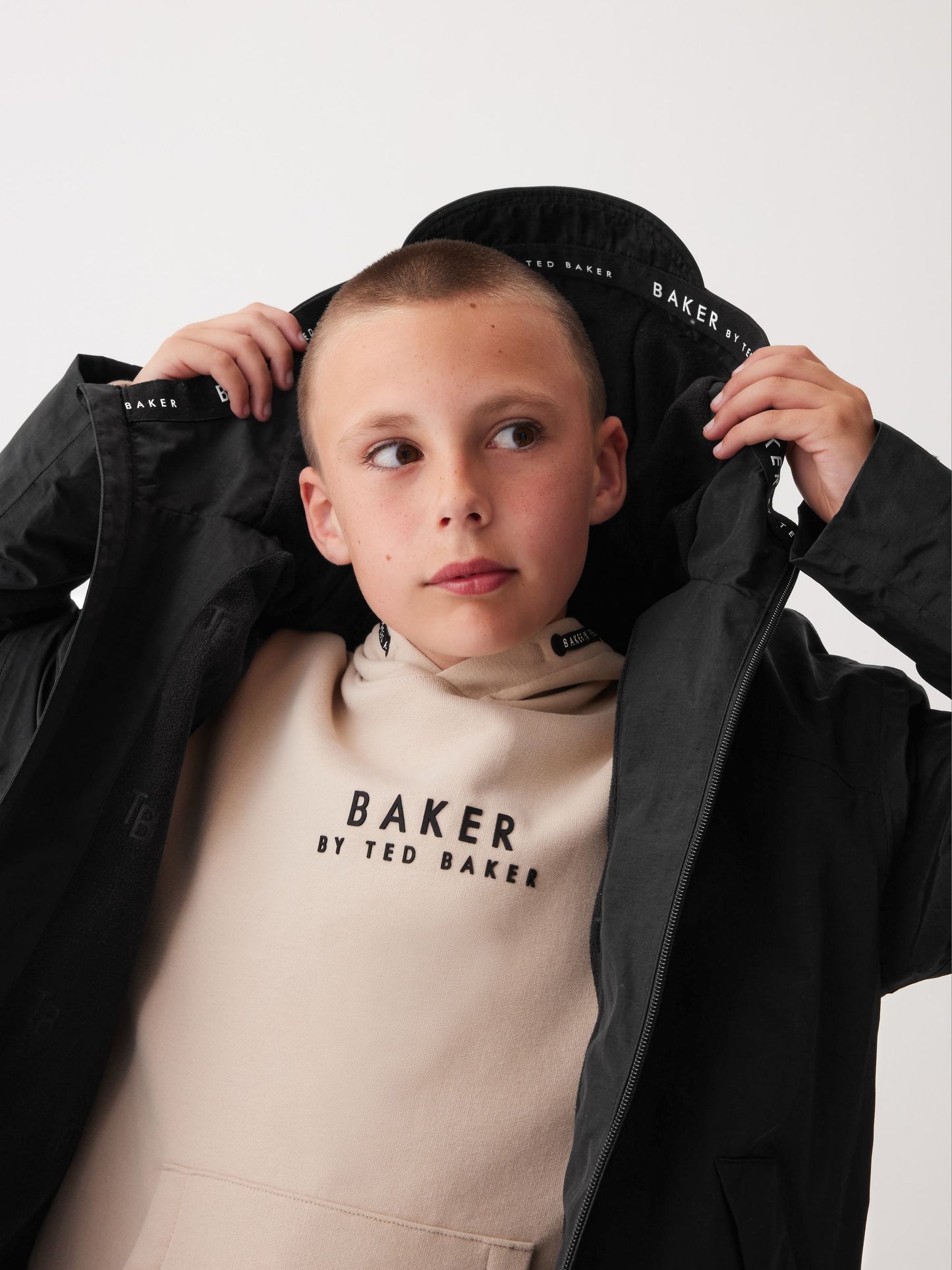 Baker by Ted Baker Black Waterproof Lightweight Rain Jacket image 4