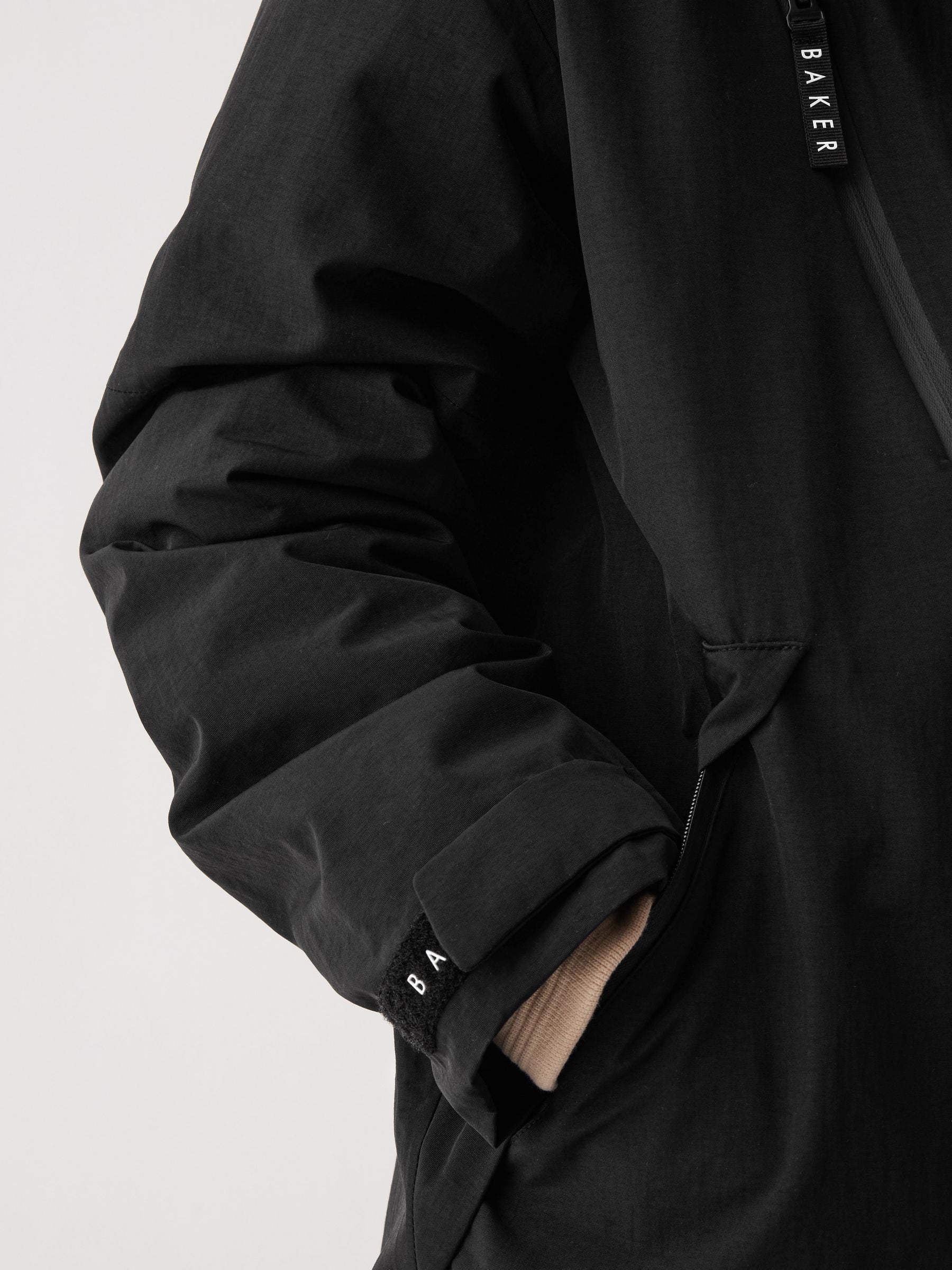 Baker by Ted Baker Black Waterproof Lightweight Rain Jacket image 7