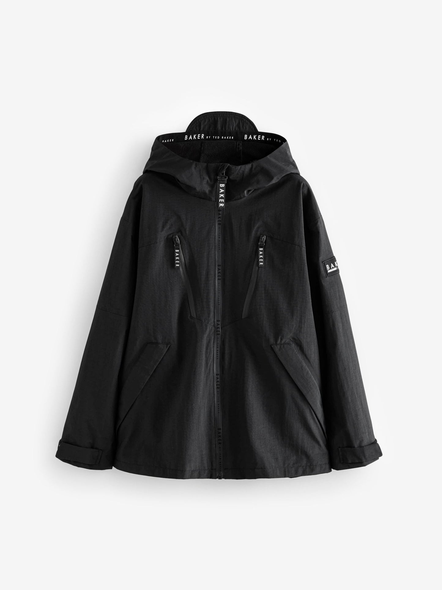 Baker by Ted Baker Black Waterproof Lightweight Rain Jacket image 8