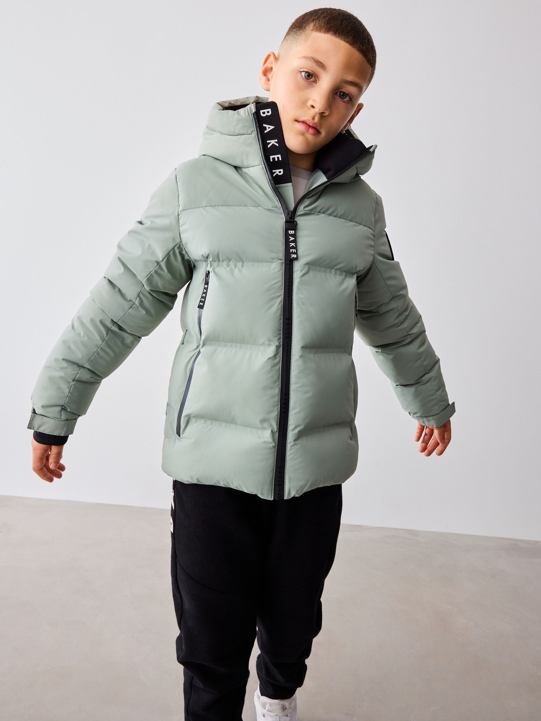 Baker by Ted Baker Green Shower Resistant Heatseal Coat image 1