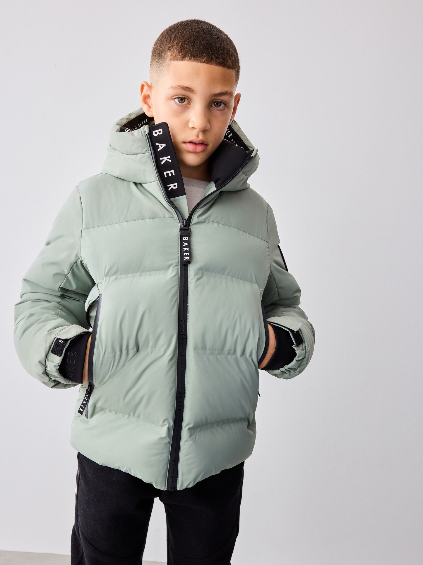 Baker by Ted Baker Green Shower Resistant Heatseal Coat image 4