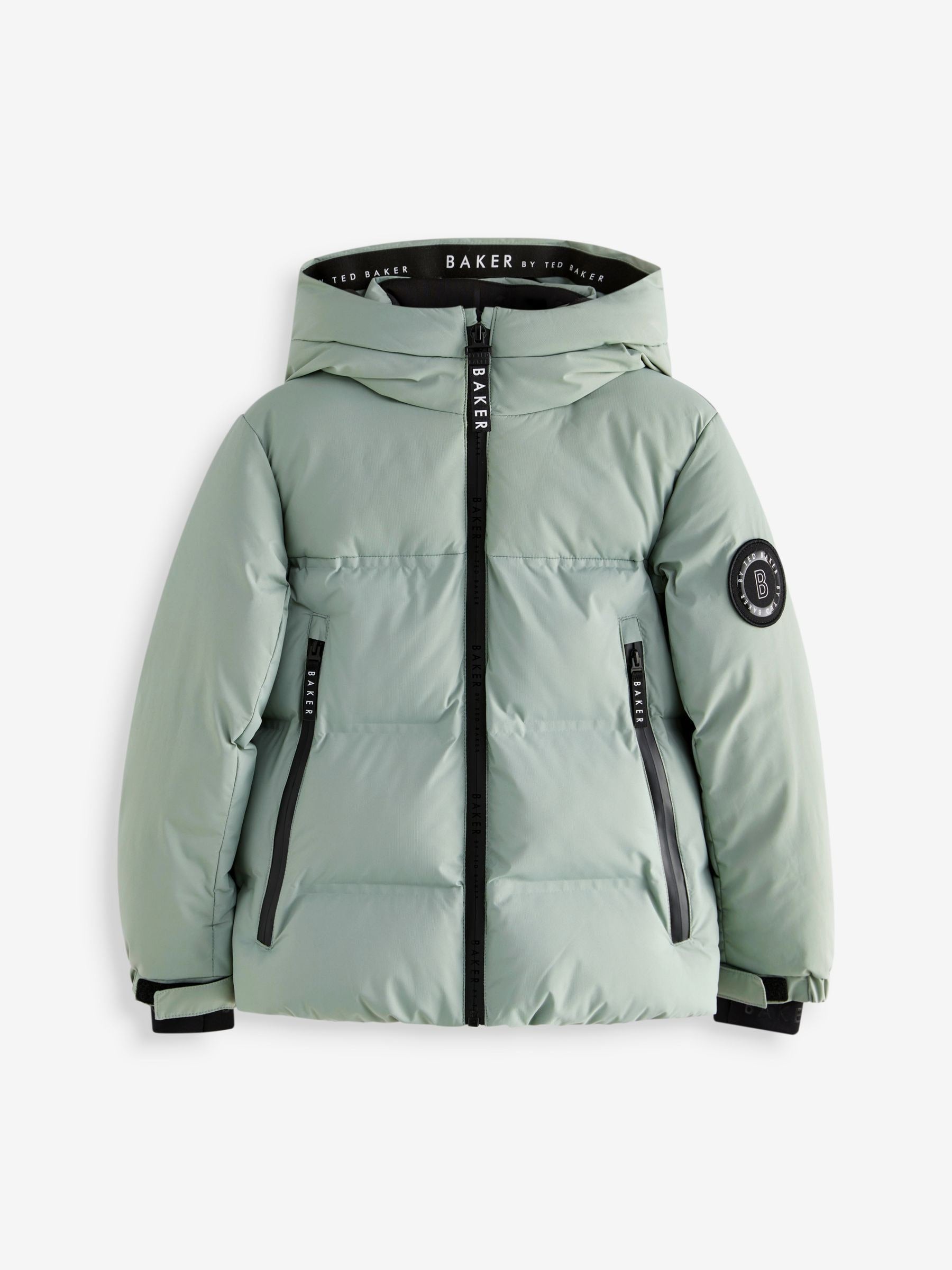 Baker by Ted Baker Green Shower Resistant Heatseal Coat image 8