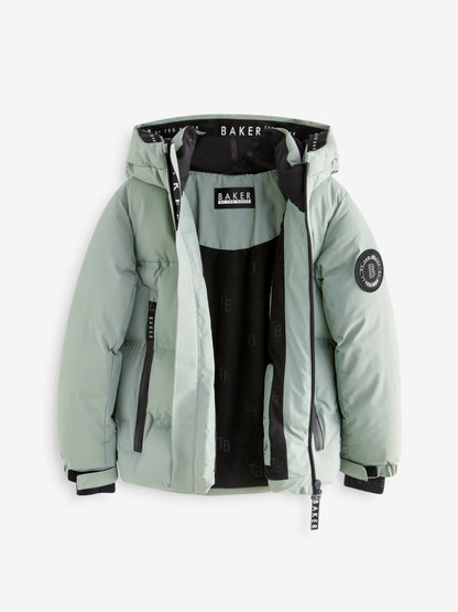 Baker by Ted Baker Green Shower Resistant Heatseal Coat image 9