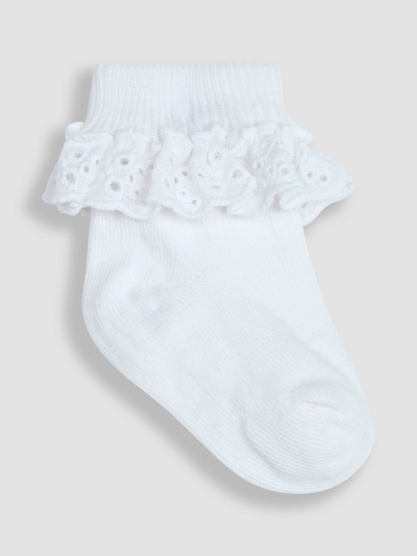 JoJo Maman Bébé Blue 3-Pack Frilly Socks image 3