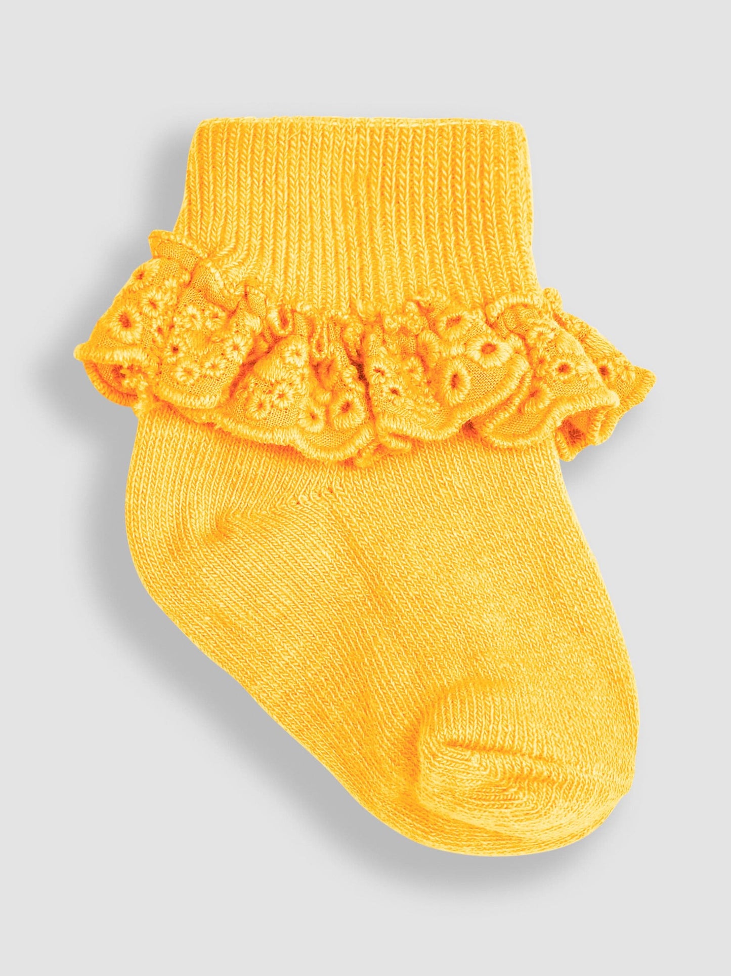JoJo Maman Bébé Blue 3-Pack Frilly Socks image 4