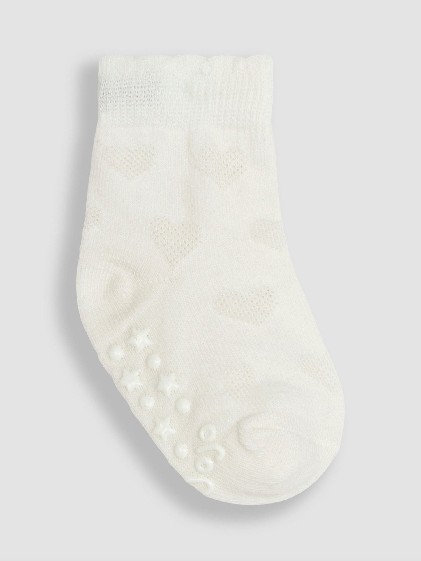 JoJo Maman Bébé White 3-Pack Heart Socks image 3
