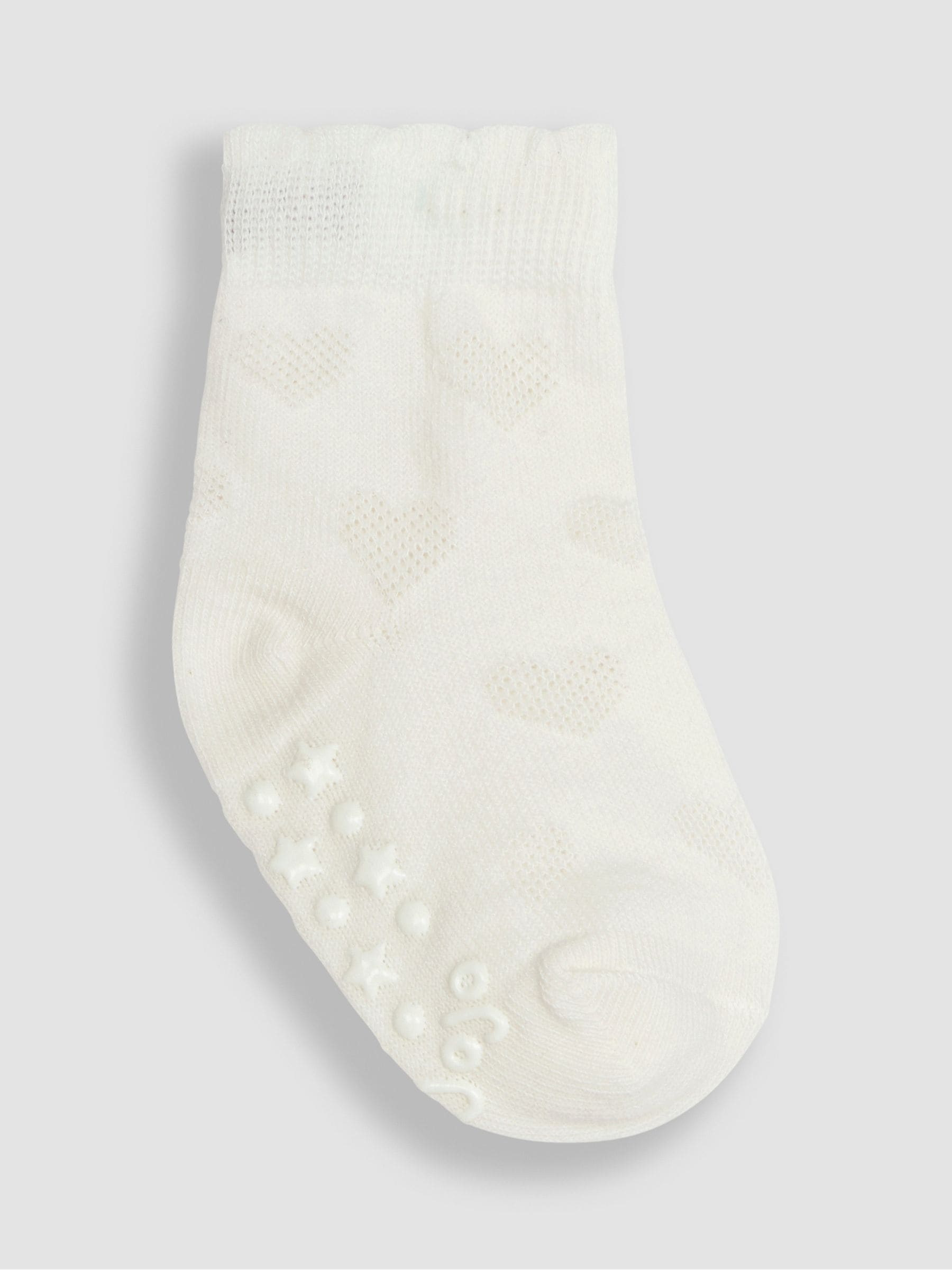 JoJo Maman Bébé White 3-Pack Heart Socks image 3