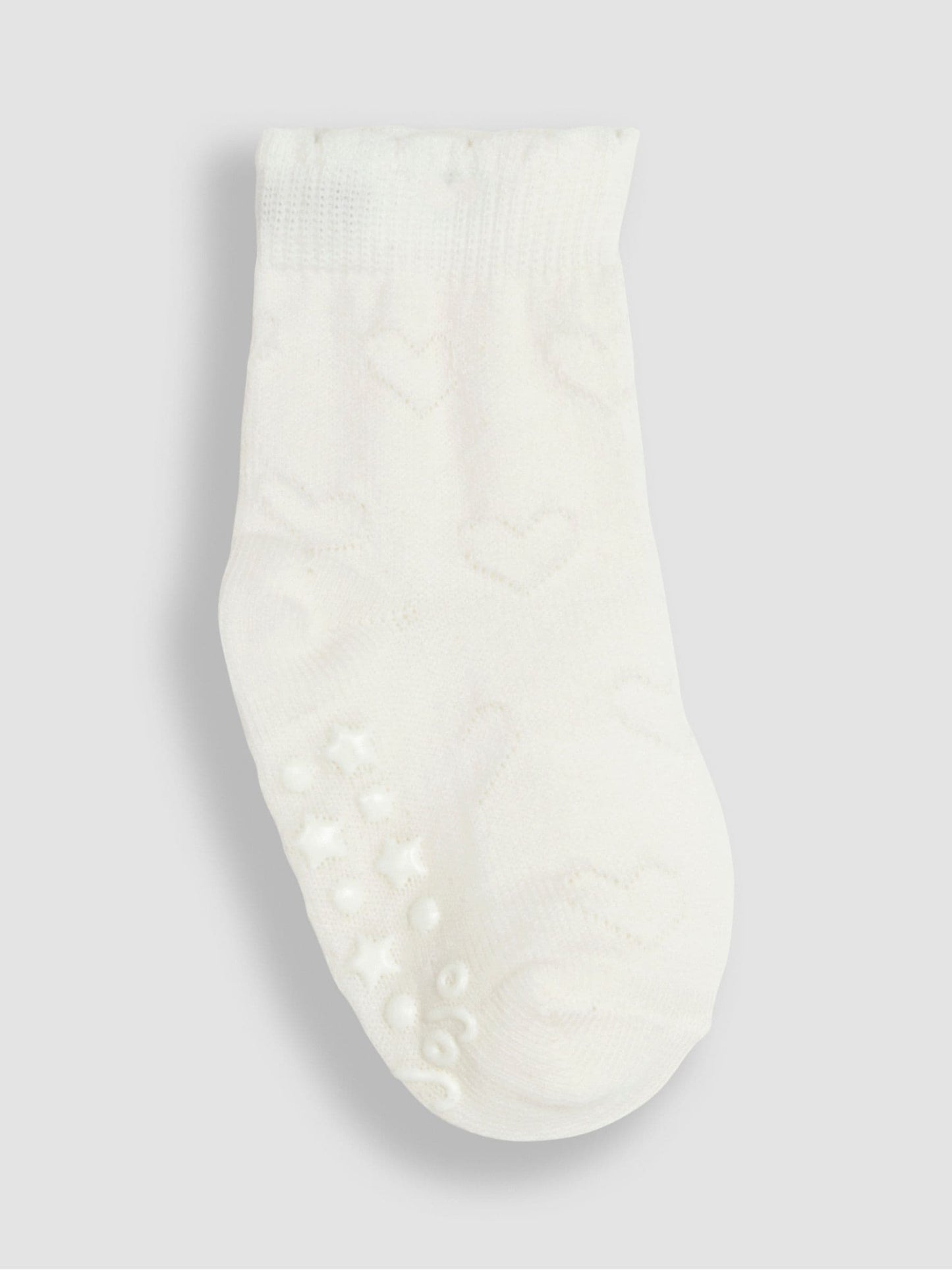 JoJo Maman Bébé White 3-Pack Heart Socks image 4