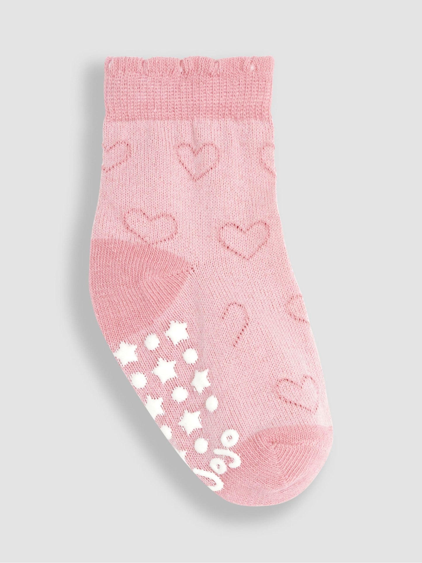 JoJo Maman Bébé Pink 3-Pack Heart Socks image 3