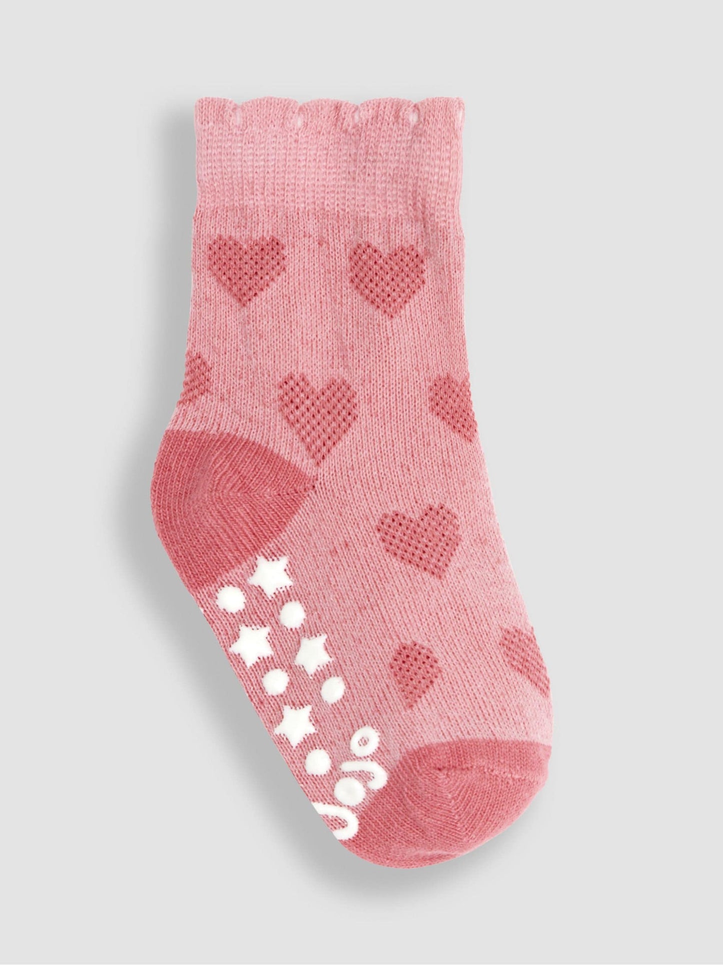 JoJo Maman Bébé Pink 3-Pack Heart Socks image 4