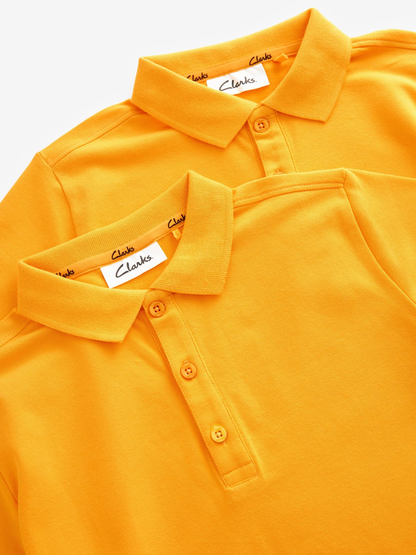 Dsiney Kidz - Clarks Yellow Short Sleeve School Polo Shirts 2 Pack image 4