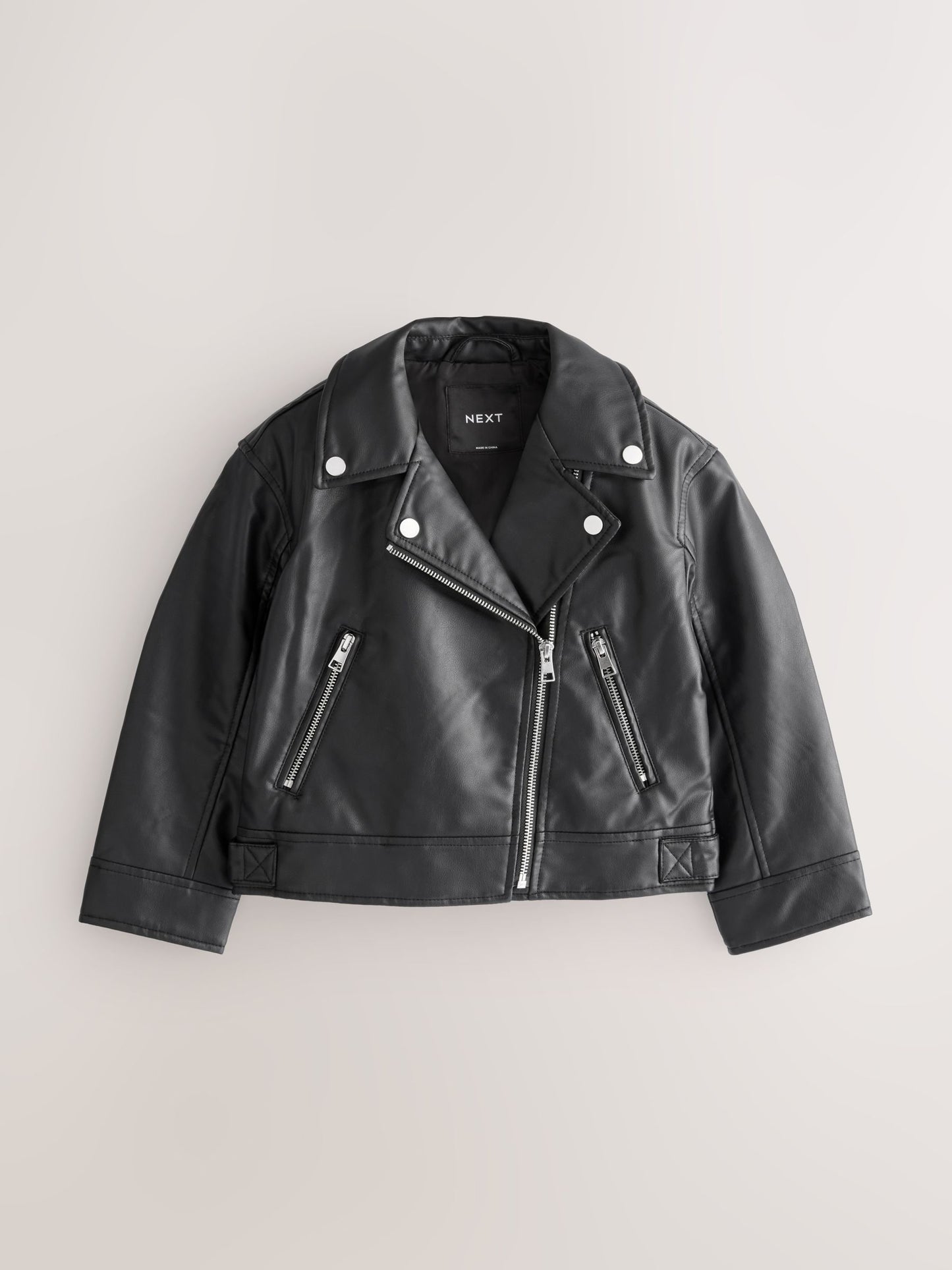 Dsiney Kidz - Black PU Biker Jacket (3-16yrs) image 5