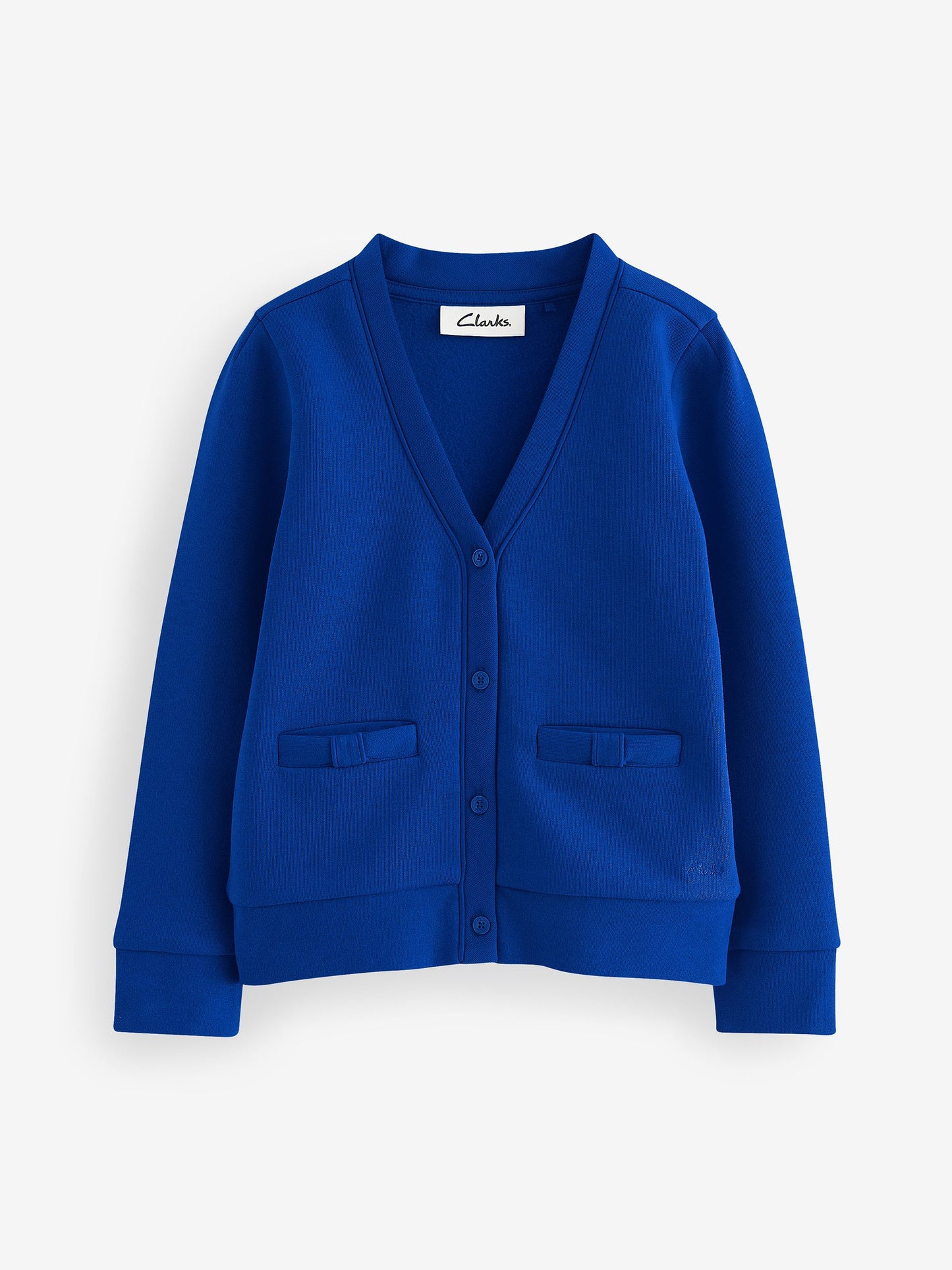 Dsiney Kidz - Clarks Blue Girls Bow Sweat School Cardigan image 3
