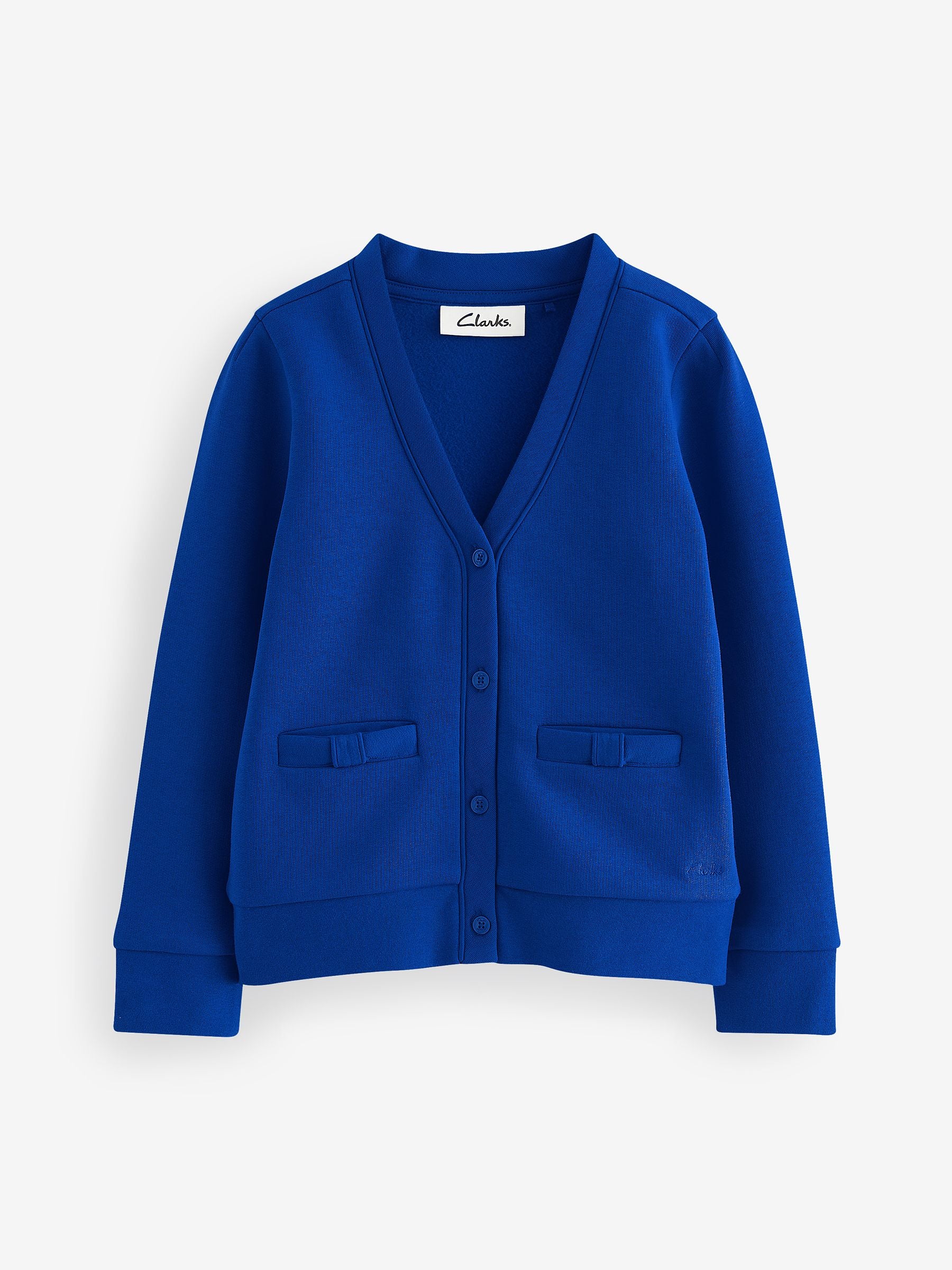 Dsiney Kidz - Clarks Blue Girls Bow Sweat School Cardigan image 3