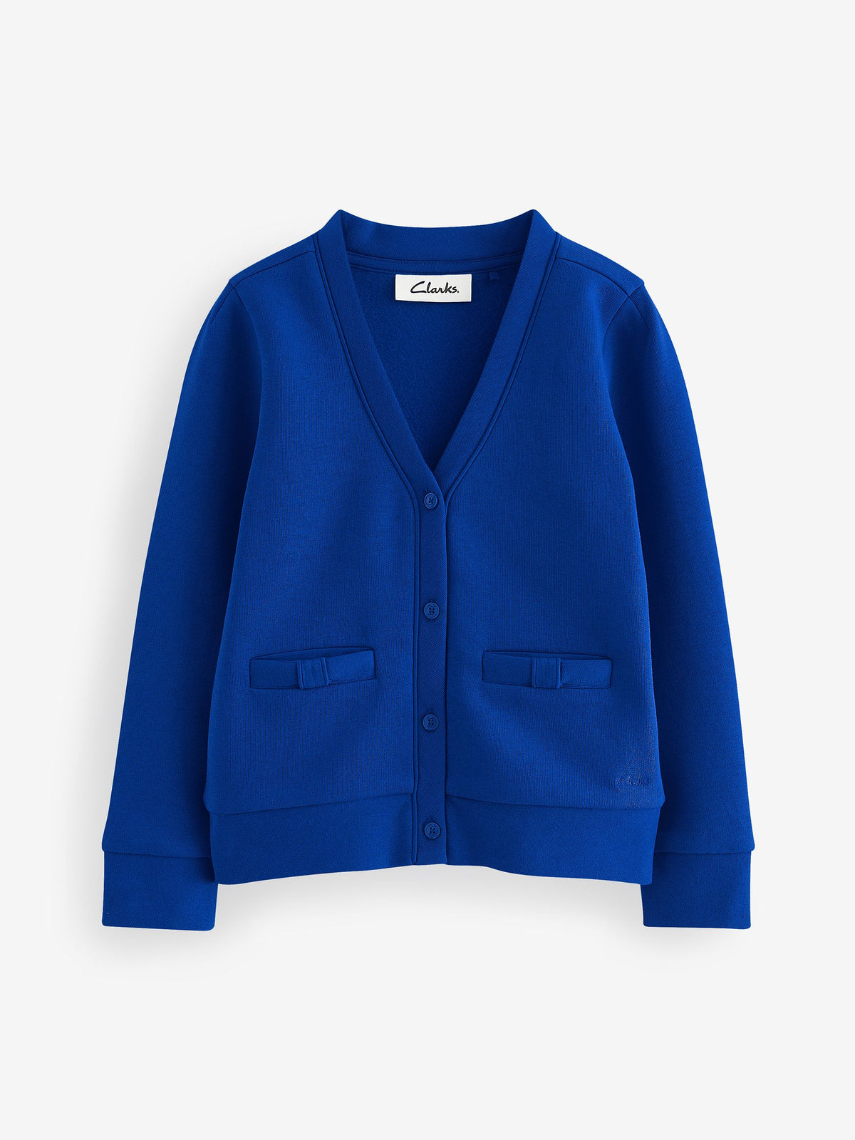 Dsiney Kidz - Clarks Blue Girls Bow Sweat School Cardigan image 3