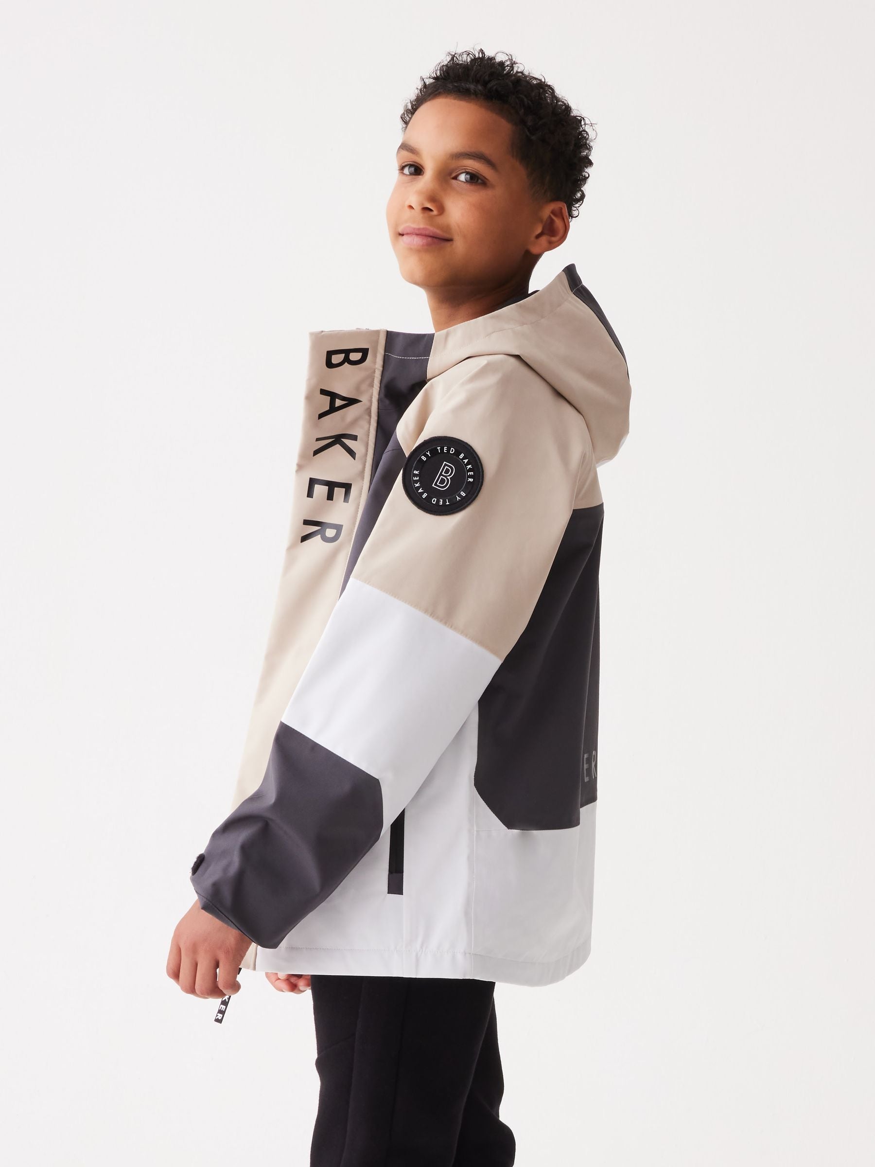 Baker by Ted Baker Shower Resistant Colourblock Rain Jacket image 4