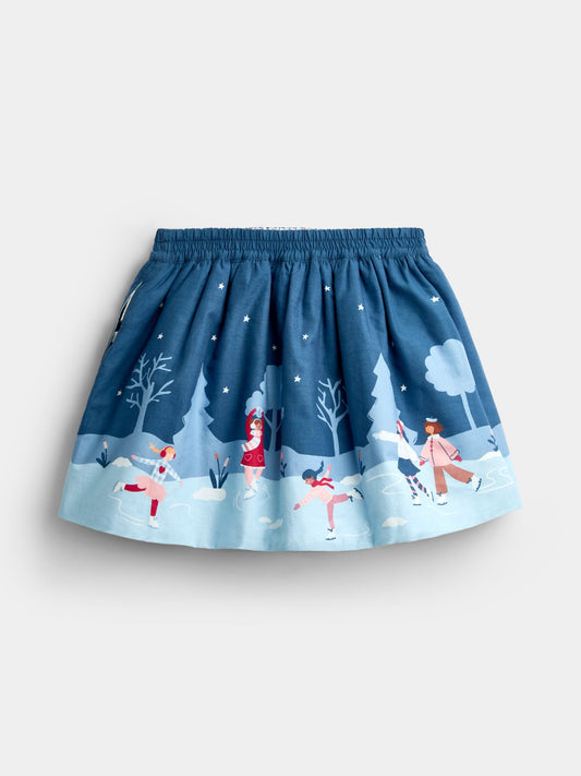 JoJo Maman Bébé Light Blue Ice Skater Reversible Skirt - image 1