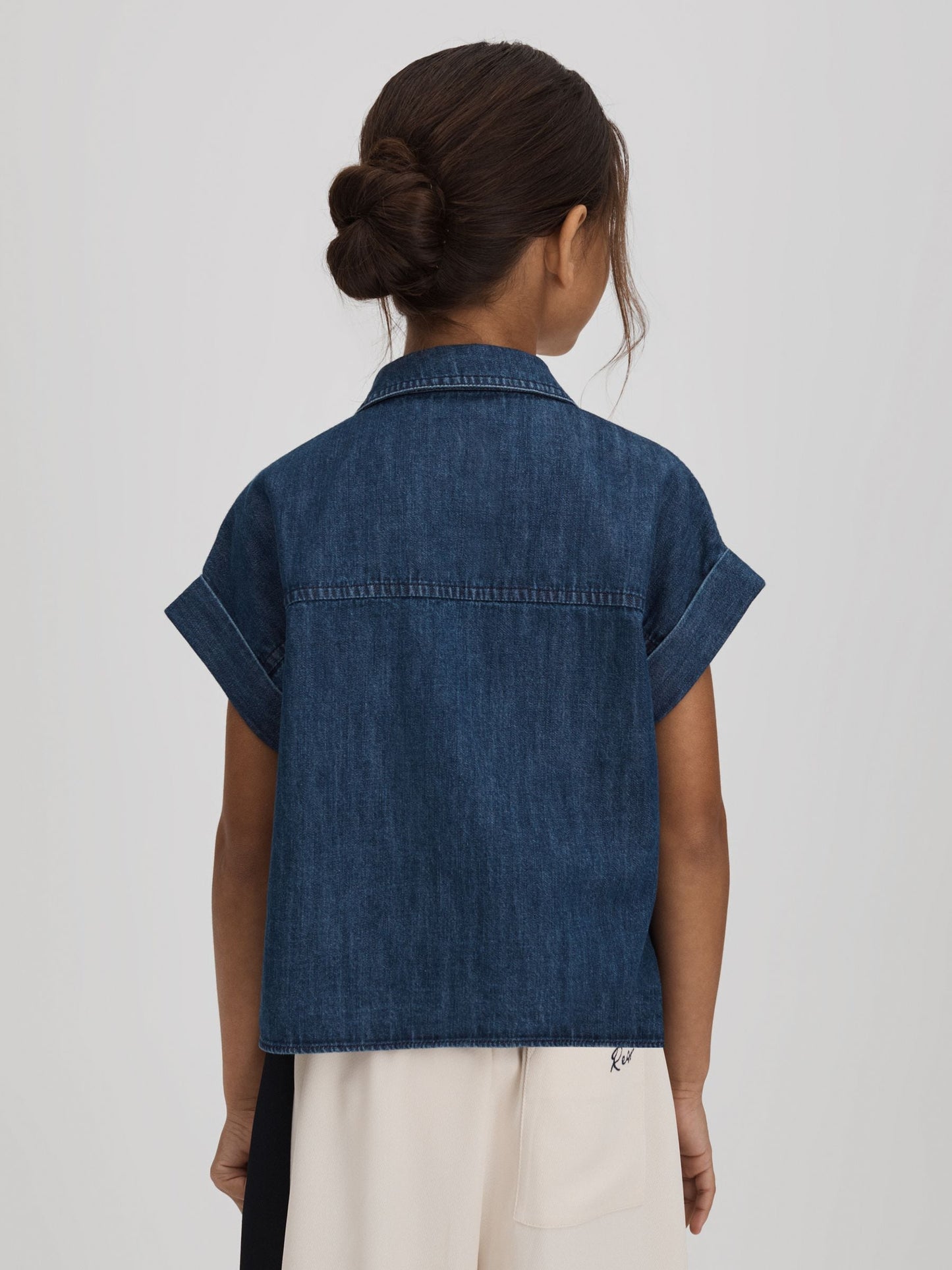 Dsiney Kidz - Reiss Blue Sandie 4-9 yrs Embellished Denim Shirt image 5