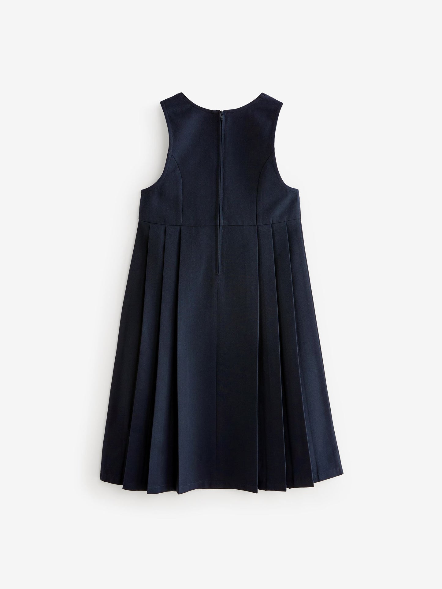 Navy Blue Asymmetric Button Front Long Pinafore School Dress (3-14yrs) image 7