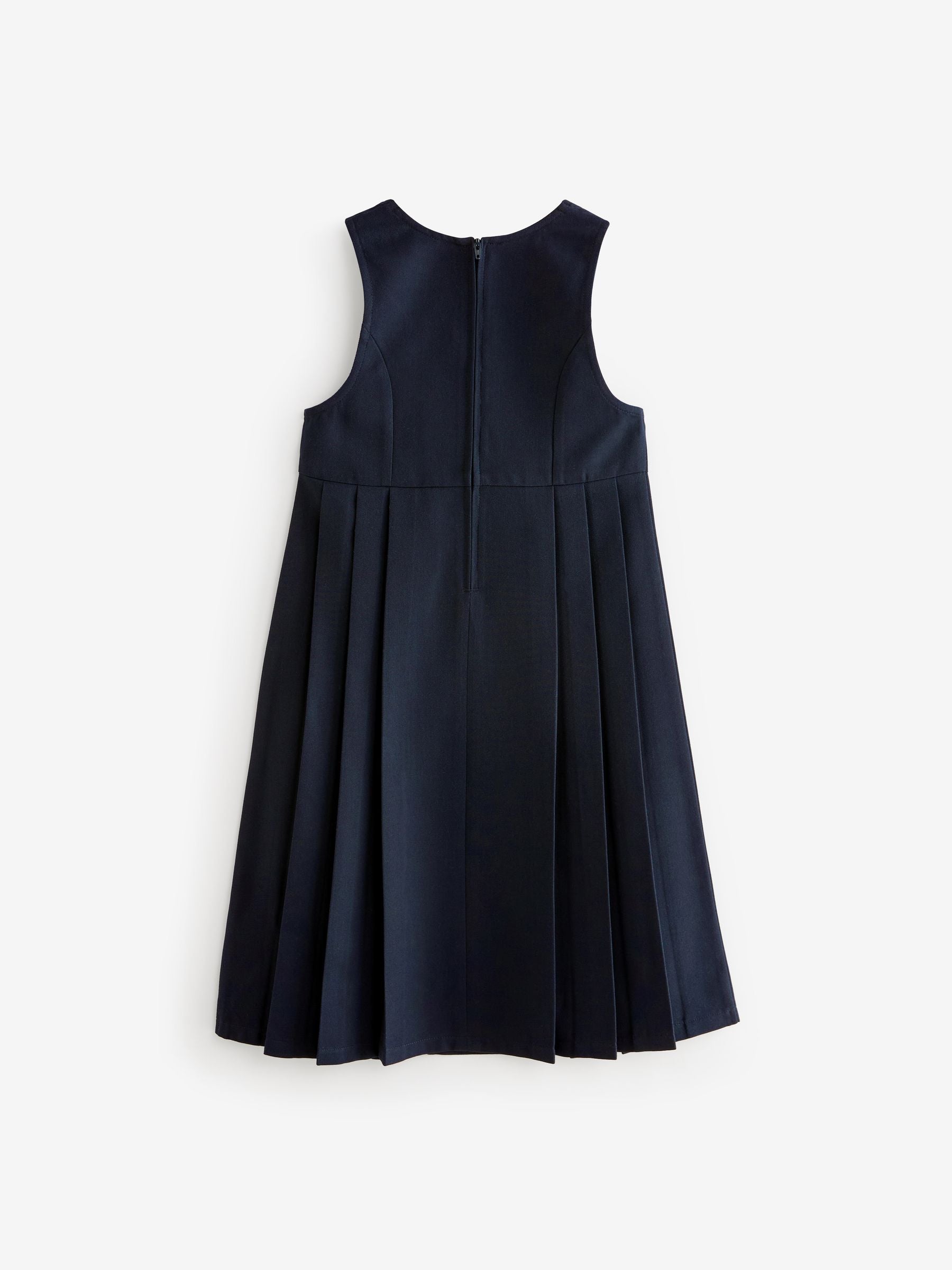 Navy Blue Asymmetric Button Front Long Pinafore School Dress (3-14yrs) image 7
