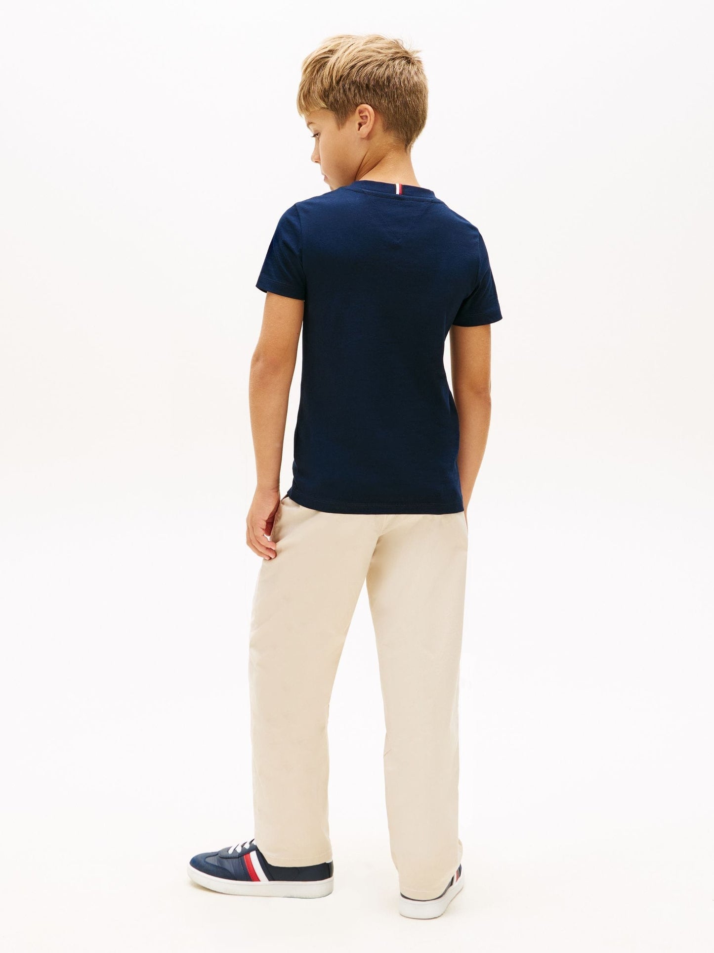 Tommy Hilfiger Navy Blue Logo Crew Neck Jersey T-Shirt image 2