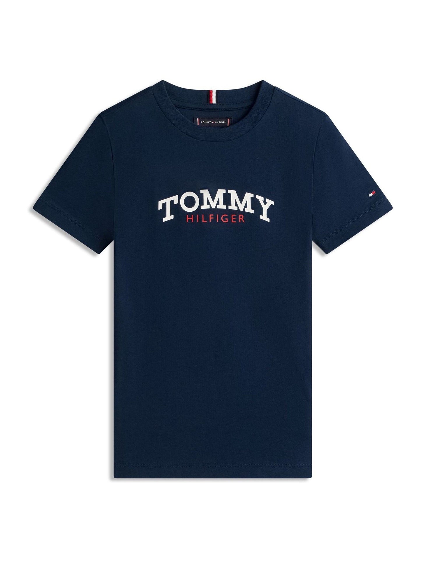 Tommy Hilfiger Navy Blue Logo Crew Neck Jersey T-Shirt image 5