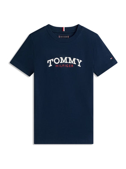 Tommy Hilfiger Navy Blue Logo Crew Neck Jersey T-Shirt image 5