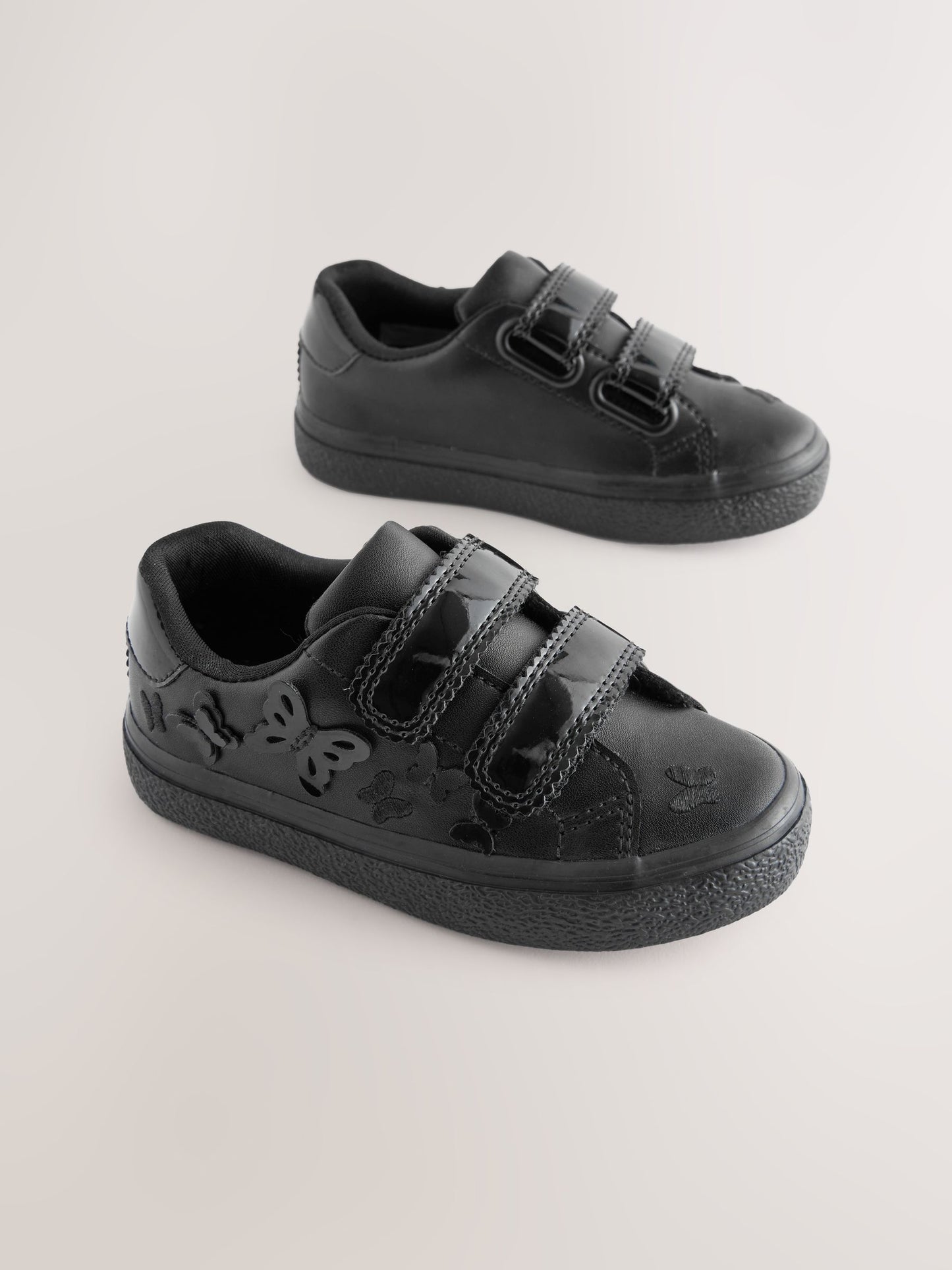 Black 2V Butterfly School Trainers image 1