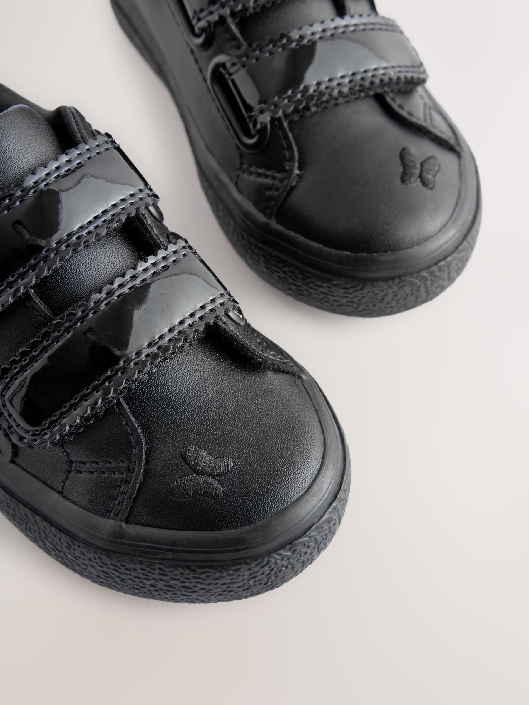 Black 2V Butterfly School Trainers image 3