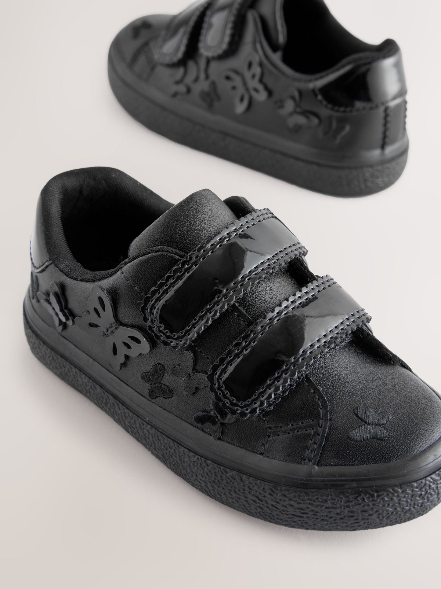 Black 2V Butterfly School Trainers image 4