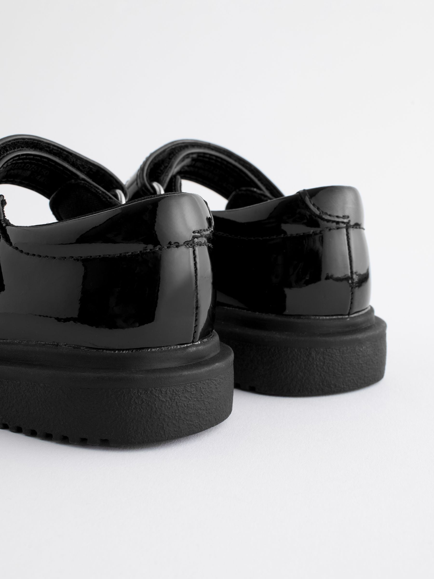Black Patent Rainbow Chunky Mary Jane School Shoes image 8