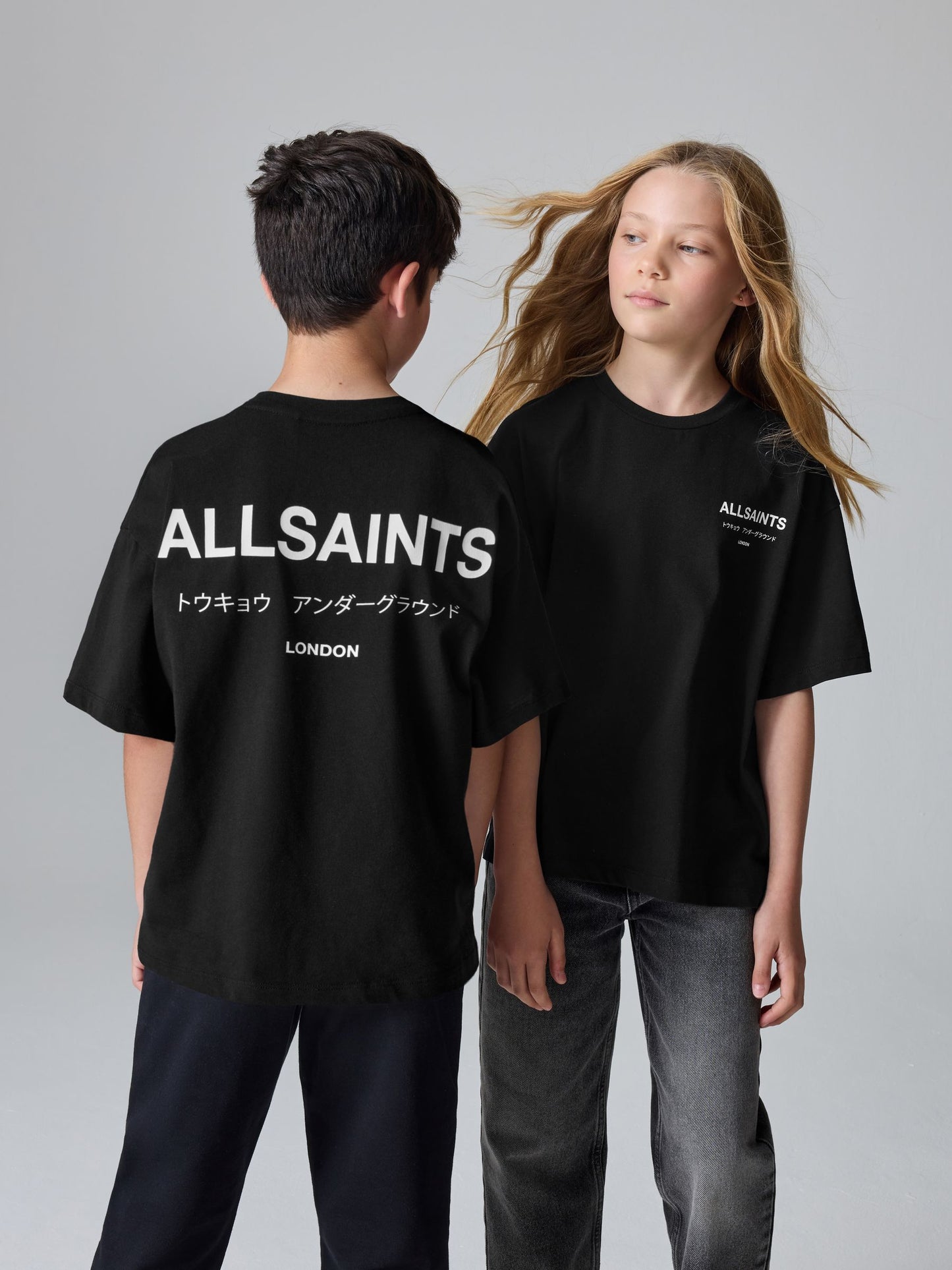 Dsiney Kidz - smALLSAINTS Black Oversized Underground Crew Neck Cotton T-Shirt image 4